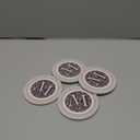 Monogram M Coasters Set of 4 Round Stoneware Coasters, Drink Coasters Wedding or Hostess Gifts for Women Or Men, Housewarming Gifts or Home Dcor Absorbent with Cork Backing