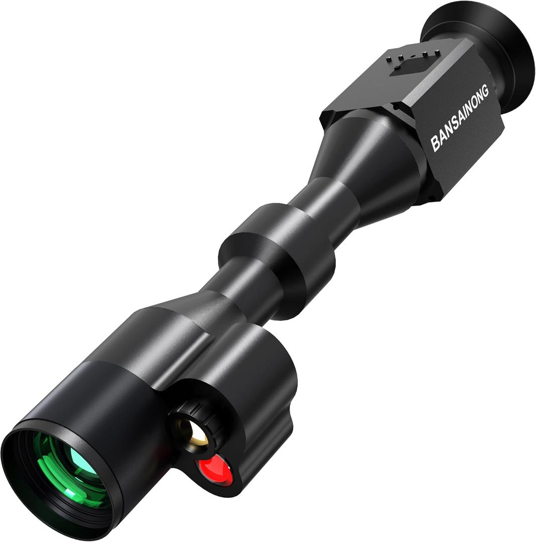256x192 Thermal Scope, Thermal Riflescope with Night Vision Scope, 60Hz Refresh Rate, Adjustable 11 Color Palettes, Dual System with High Sensitivity for Outdoor Activities & Hunting
