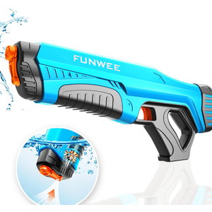 Funwee Electric Water Guns for Adults & Kids, Automatic Water Reload & Shooting Over 250 Blasts Water Blaster Squirt Guns Up to 32 FT Long Range, Summer Beach Pool Backyard Outdoor Toys (Blue)