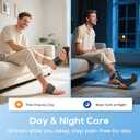 Plantar Fasciitis Night Splint Socks with Arch Support - Soft Plantar Fasciitis Relief Brace for Heel Spurs, Achilles Tendonitis & Foot Drop - Comfortable Sleep Foot Brace for Women and Men Gray-M