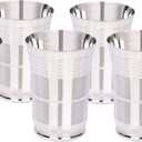 Stainless Steel Cups 12 oz (6 Pack) Metal Drinking Glasses, Premium Mirror Finish Steel Tumblers BPA Free, Stackable For Home, Kitchen, Restaurants 12 Ounce cups