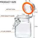4 oz Glass Jars With Airtight Lids And Leak Proof Rubber Gasket,Small Mason Jars With Hinged Lids For Kitchen, Mini Spice Jars With Twine And Tags Labeling 30 Pack