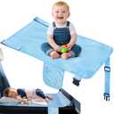 Toddler Airplane Bed, Toddler Airplane Travel Essentials, Plane Seat Extender for Kids, Portable Plane Travel Bed for Long Flight Flying (LightBlue)