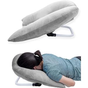 Face Down Pillow After Eye Surgery, Adjustable Height Prone Prone Face Down Sleeping, Retina Lying Pillow, Vitrectomy Macular Hole Retinal Detachment Recovery Equipment Eye Surgery Support (Grey)