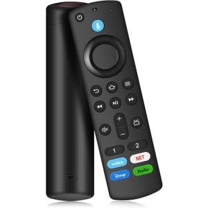 Replacement Voice Remote Control Compatible with Fire Smart TV Stick(2nd Gen/3rd Gen), Smart TV Stick(Lite/4K/4K Max/Cube/HD), Smart TVs 3rd Gen N0t for Samsung/ROKUTVs Black