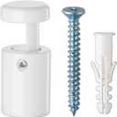 Side Clamp Standoffs 3/4" x 1" Solid Aluminum, Edge Grip Sign Standoffs for Glass, Burglarproof Sign Standoff, Standoffs Hardware, for Acrylic, Glass, PVC, Glass Panel with 2 pcs Spacers