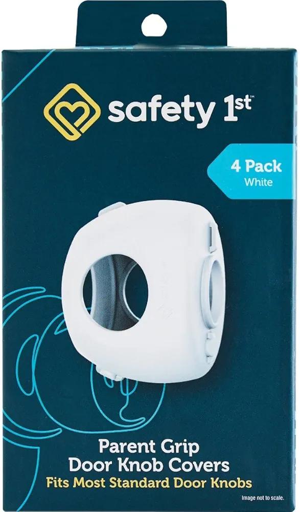 Safety 1st Parent Grip Door Knob Covers, White, One Size,4 Count (Pack of 1) (HS3260600)