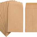 100 Pack Small Coin Envelopes Self-Adhesive Kraft Paper Seed Envelopes Mini Parts Small Items Stamps Storage Packets Envelopes for Garden, Office or Wedding Gift(2.25"3.5") (100)