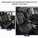 Skechers Memory Foam Seat Covers, Air Cool Mesh Thick Car Seat Covers, Car Seat Covers Front Seats Airbag Compatible, Universal Automotive Comfort for Most Cars, Vans, Trucks, SUV,Black