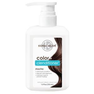 Keracolor Color + Clenditioner 3-in-1 Color-Depositing Conditioner, Gently Cleanses & Conditions, Semi-Permanent Hair Color, 23 Shades, 12 Fl Oz (Mocha)