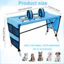 Pet Grooming Hammock for Small Dogs Cats Under 30 lbs, Stainless Steel Bracket, 30-Pound Weight Capacity, Foldable Dog & Cat Grooming Table for Nail Trimming, Bathing & Care