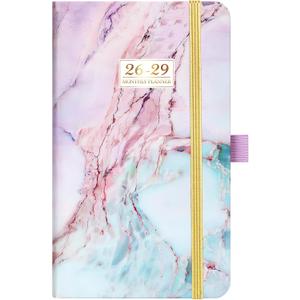 2026-2029 Monthly Pocket Planner - 3 Year Monthly Planner 2026-2029, Jul. 2026 - Jun. 2029, 6.3" x 3.8", 2026-2028 Small/Purse Planners with 60 Notes Pages, Inner Pocket, Pen Loop, Elastic Closure