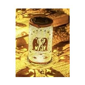 Penguin Solar Lanterns Outdoor Waterproof Hanging Solar Lights Penguin Gifts for Women Men Metal Decorative LED Lanterns for Garden Decor,Yard,Patio,Lawn,Tabletop,Pathway