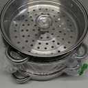 4 Piece Stainless Steel Steamer Pot Set with Glass Lid and handle,for Steamer Cooking,Casserole,Saucepan (4 layer)