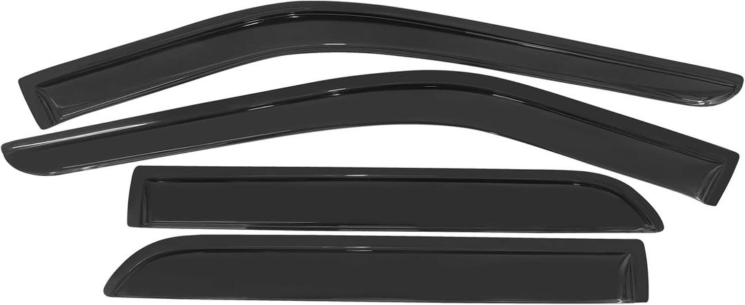 Window Visor Compatible with 2011-2019 Ford Explorer, Acrylic Smoke Tinted 4PCS Sun Rain Shade Guard Wind Vent Air Deflector by IKON MOTORSPORTS, 2012 2013 2014 2015 2016 2017