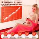 Extra Large Red Light Therapy Mat, High-Density LEDs Full Body Red Light Therapy, 660nm & 850nm Dual Wavelengths, Foldable Red Light Therapy Blanket with Timer, 76.8" x 33.4"
