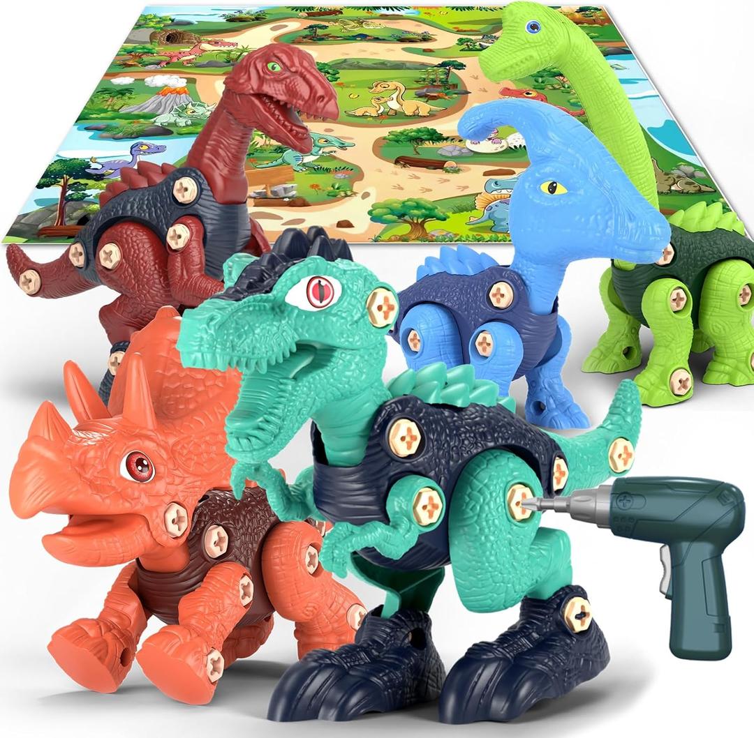 Jasonwell Kids Building Dinosaur Toys - Boys STEM Take Apart Construction Set Educational Dino Kit Play Set Easter Party Favors Christmas Birthday Gifts for Toddler Girls Age 3 4 5 6 7 8 + Year Old