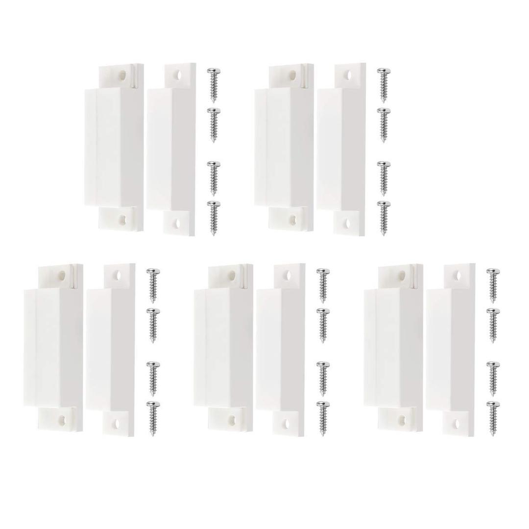 MC-31 Surface Mount Wired NC Door Contact Sensor Alarm Magnetic Reed Switch White 5 Pair