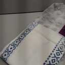 jinchan Boho Linen Curtains 63 Inch Length Country Farmhouse Printed Living Room Bedroom Curtains Dark Blue on White Window Curtains Rod Pocket Back Tab Geometric Light Filtering Curtain Set 2 Panels