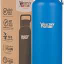 Healthy Human Stainless Steel Water Bottle | Double Walled Vacuum Insulated Water Thermos for Adults | Eco-Friendly Travel Bottles with Leak Proof Lid (Bahama, 40 oz / 1183 ML)