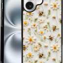 Cute Bee-Light Spring Bumblebee Phone Case Fit for iPhone 16  Shockproof Designed Floral Bees Phone Case Cover for Boy Girl Men Women