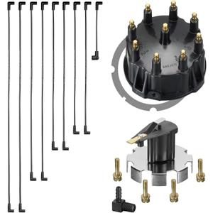 Mercruiser Thunderbolt V8 DISTRIBUTOR CAP ROTOR SPARK PLUG WIRES KIT SET 5.0 5.7 7.4 8.2 350