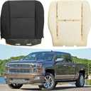 Driver Side Bottom Cloth Seat Cover + Foam Cushion Replacement for 2007-2014 Silverado 1500 2500HD 3500HD