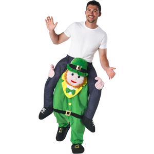 Morph Piggyback Leprechaun Costume for Adults, Leprechaun Outfit for Men, Fun St. Patrick's Day Costume, One Size
