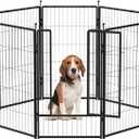 Dog Playpen Indoors/Outdoor, 36 inch 8 Panels Dog Play Pen for Small Dogs, Rustproof Metal Pet Fence for RV Camping/Yard/Garden
