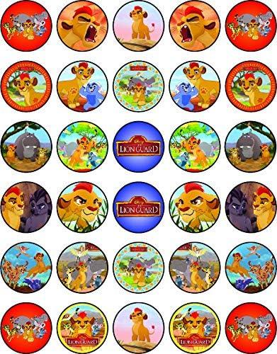 30 x Edible Cupcake Toppers  Brave Lion Guardians Inspired Collection of Edible Cake Decorations | Uncut Edible on Wafer Sheet