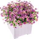 Artificial Fake Flowers Plants for Outdoor Spring Summer Decor 12 Bundles | Faux Silk Flowers for Outdoor Outside Planter Colorful Daisy UV Resistant Look Real for Front Door Porch Patio Yard