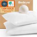 Bedsure Pillows King Size Set of 2 - Hotel Collection Bed Pillows for Sleeping, with Down Alternative Filling, Soft Support for Back, Stomach or Side Sleepers, King, 28"x19", White, 2 Pack