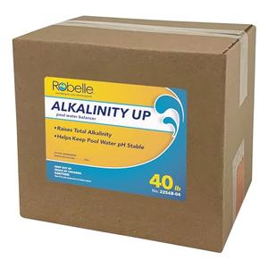 Robelle 40-Pounds Premium Alkalinity Up for Pools, Alkalinity Increaser for Swimming Pools, 100% Sodium Bicarbonate