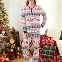 PATPAT Christmas Family Matching Pajama Sets Includes Christmas Socks - Perfect for Family Photos & Holiday Celebrations (L)
