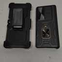 Caka for Z Fold 4 Case, Galaxy Z Fold 4 Case with Kickstand & Belt-Clip Holster Camera Cover with Built-in 360°Rotate Ring Stand Magnetic Case for Samsung Galaxy Z Fold 4 -Black