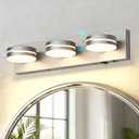 Vanity Lights for Bathroom, Motion Sensor 3 CCT Dimmable Bathroom Light Fixtures Over Mirror, 18.9in 18W 3-Light LED Modern Acrylic Wall Sconce Makeup Lighting, 350 Rotatable, Hardwired