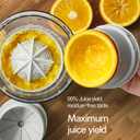SUNHAIXIA Rechargeable Electric Juicer - Citrus Juicer with Type-c Rechargeable for Orange, Lemon and Grapefruit Juicing. (White-45Watts)