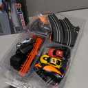 Slot Car Race Track Sets,2 in 1 Race Car Track with 4 High-Speed Slot CarsGift Toy for Boys Kids Ages 5 6 7 8-12,Dual Power (Source) Cars Track,Dual Racing Game Lap Counter Circular Overpass Track