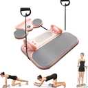 Pilates Board5in1 Multifunctional Pilates EquipmentMulti-Purpose Foldable Pilates Reformer Board for Home Portable Pilates Machine (Pink)