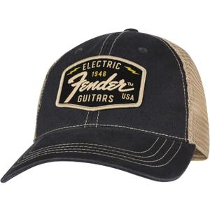Fender Transition Logo Patch Hat, Black/Stone One Size