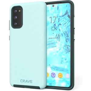 Crave for Samsung Galaxy S20 Case, Shockproof Protection Dual Layer Case for Samsung Galaxy S20 5G (6.2 inch) - Aqua