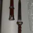 17" Western Gladius Roman Sword Metal Red and Steel Short Style
