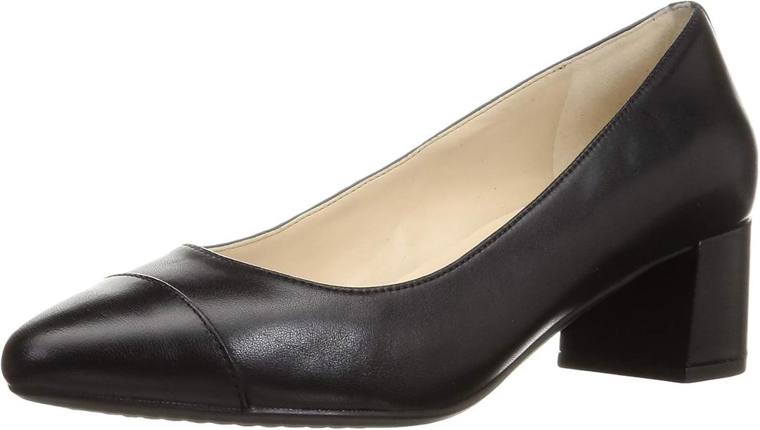 Cole Haan womens The Go-to Block Heel (45mm) Pump, Black Leather Wp, 10 US