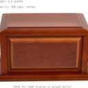 Handcrafted Extra Large Wooden Funeral Cremation Urn Box for Adult Human Ashes up to 320lbs