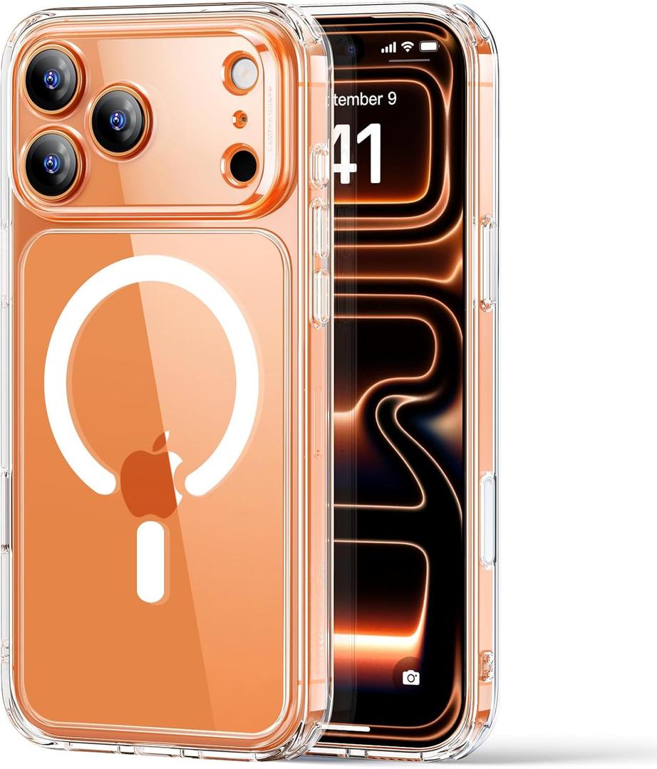 ESR for iPhone 17 Pro Case, Compatible with MagSafe, Shockproof Military-Grade Protection, Scratch-Resistant Back, Magnetic Phone Case for iPhone 17 Pro, Classic Hybrid Case, Clear