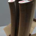 2PCS Upgraded-Magnetic Accordion Cardboard Cat Scratcher Toy with 3 Balls for Mental Physical Exercise, Multi-Shape Interactive Cardboard Cat Toy for Indoor Cats Infinite-Flip, Brown/Orange, L (L - Kittens Prefer (2 Pack))