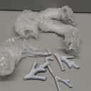 MorningRo 4 Pcs Heavy Duty Christmas Stocking Holders Cast Iron Hangers for Mantle Xmas Branch Stocking Holder with Protective Pad for Fireplace Home Shelf Can Hold Up 5 lbs (Retro White)