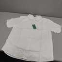 Spring&Gege Boys' Short Sleeve Dress Shirts Formal Uniform Woven Solid, Color: White, Size 13-14Y