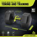 RBX Vinyl Coated Hand Weight Dumbbell Set - Hex Shaped, Roll Free for Body Building/Sculpting/Strength Training Exercise, (Set of 2) 15Lbs