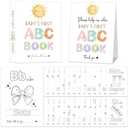 Baby's First ABC Book Baby Shower Activity Keepsake Game, Boho Sun ABC Coloring Baby Shower Guest Book, Sunshine Baby's First Alphabet Coloring Book, A to Z Coloring Pages
